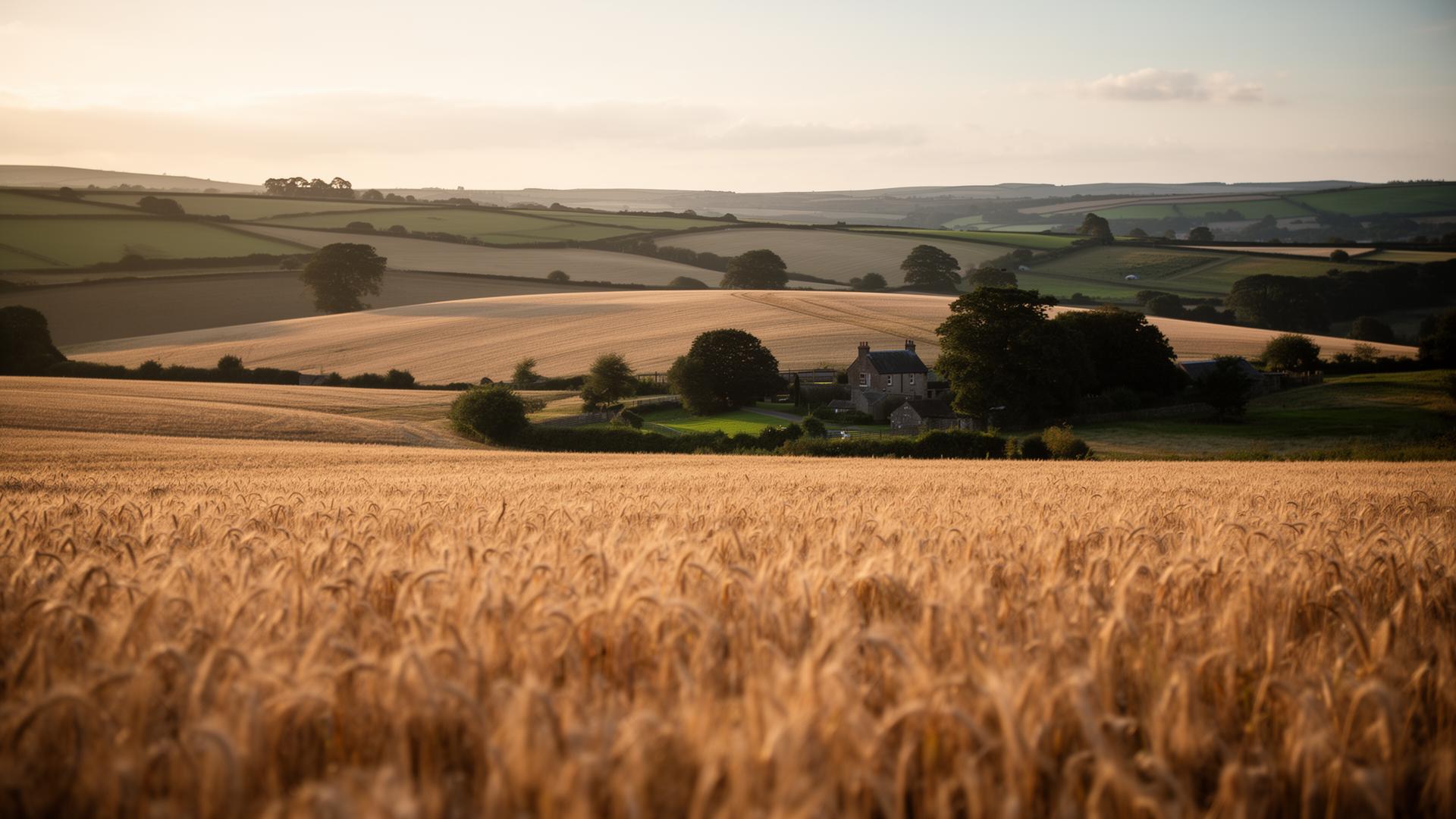 North Yorkshire countryside at golden hour